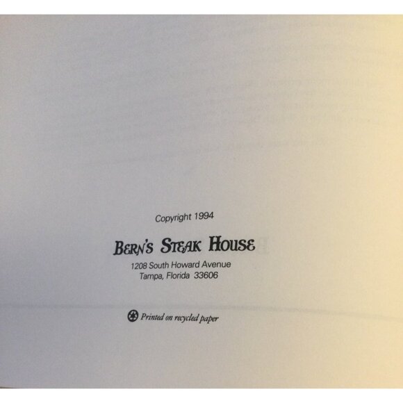 Wine List Bern’s Steak House Hardback book Leather bound - Picture 4 of 4